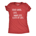 Dear Santa Cats I Want Lots Of Cats Women's T Shirt