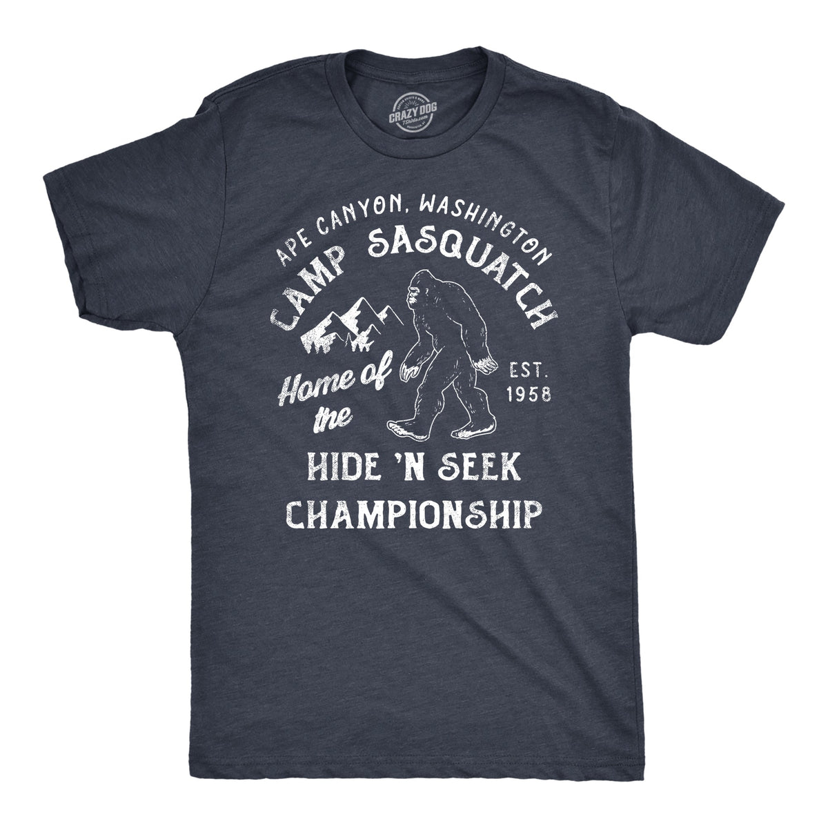 Camp Sasquatch Home Of The Hide And Seek Championship Men's T Shirt