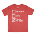Naughty List Nice List Tried My Best Youth T Shirt