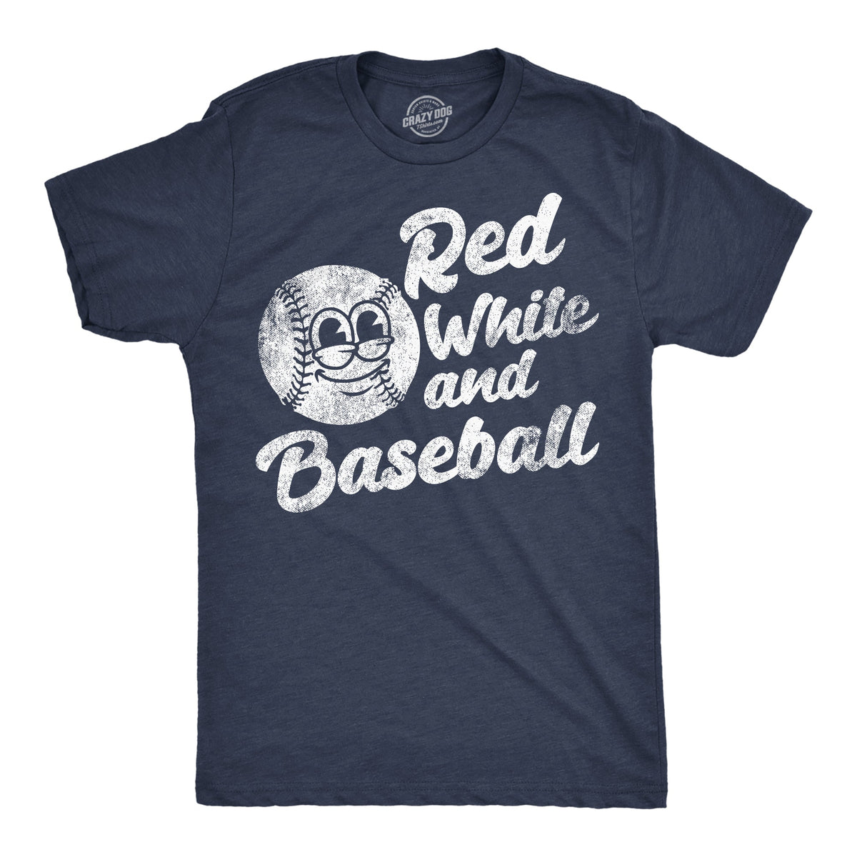 Red White And Baseball Men's T Shirt