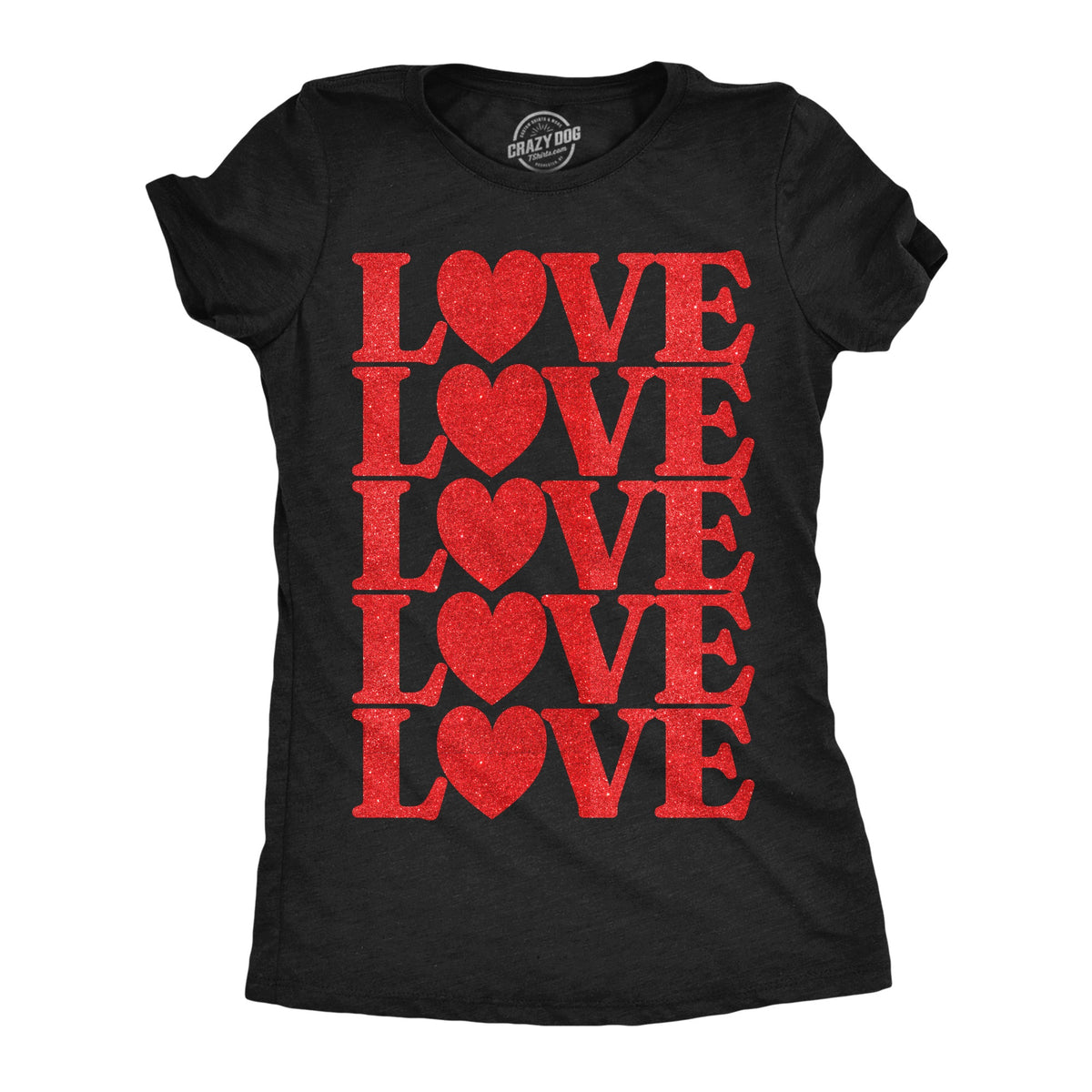 Love Glitter Stack Women's T Shirt