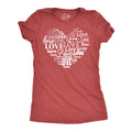 Love Script Heart Women's T Shirt