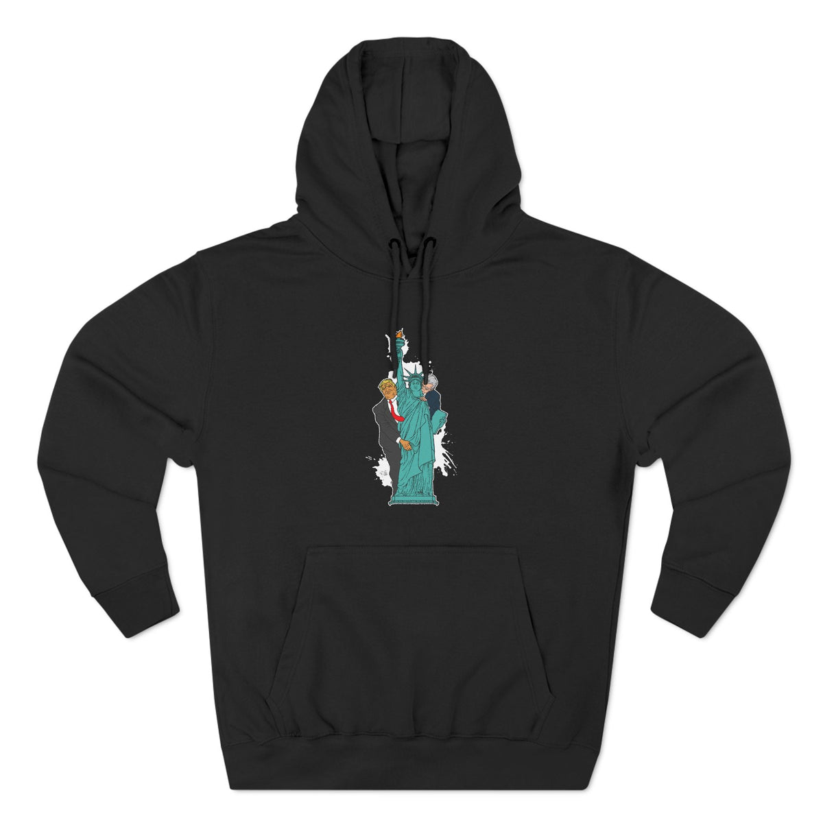 Trump Biden Statue Of Liberty - Menage A Trois - Hoodie