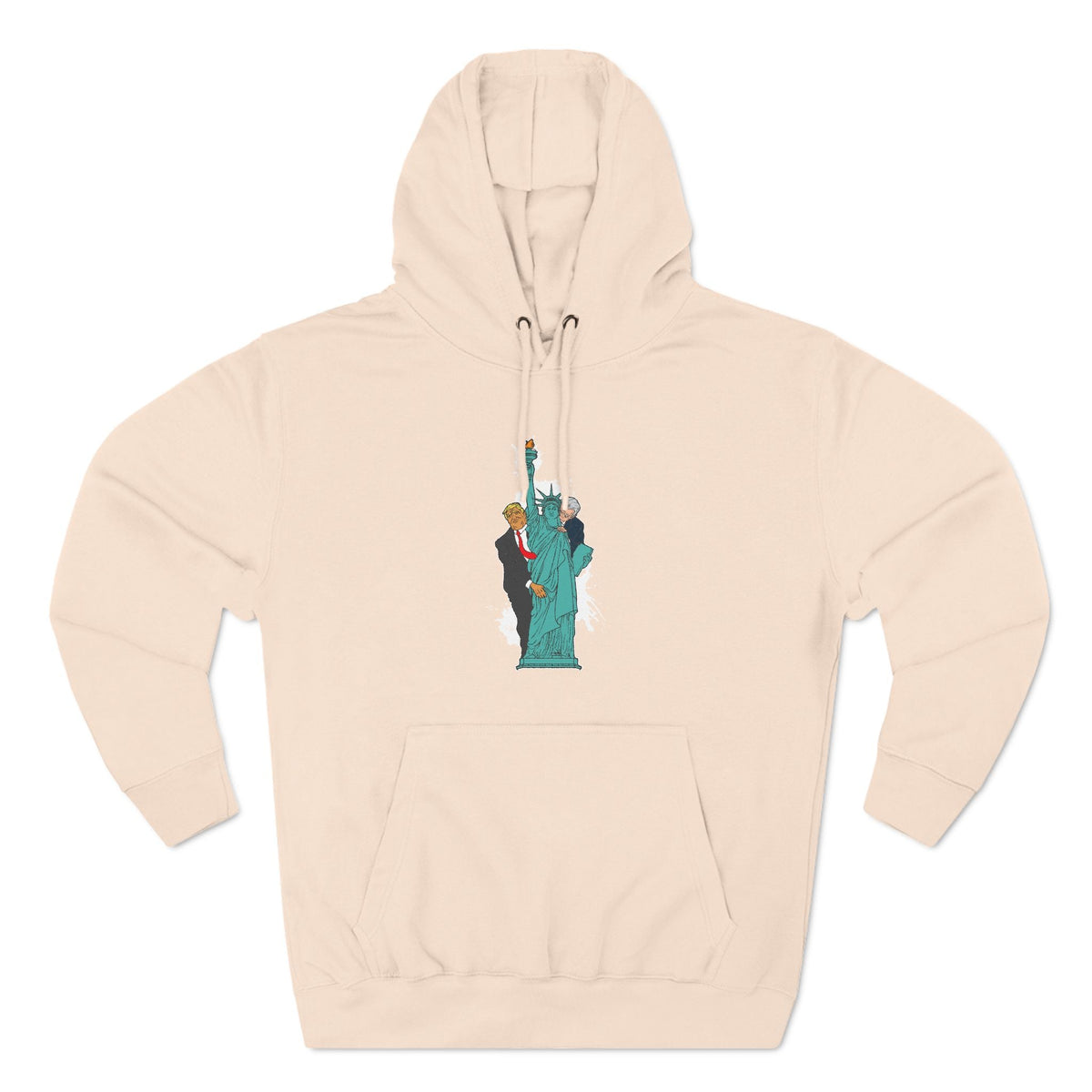 Trump Biden Statue Of Liberty - Menage A Trois - Hoodie
