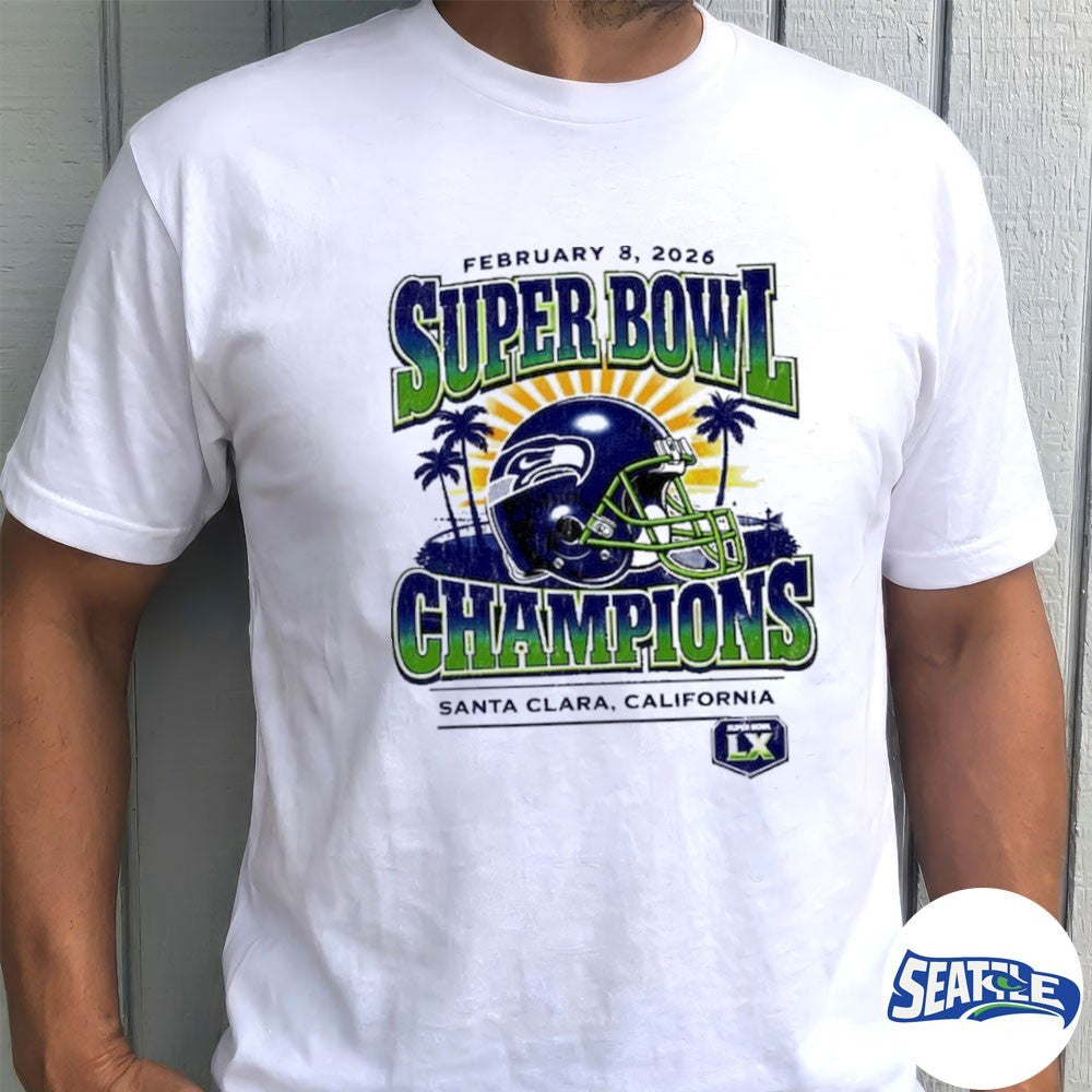 2026 Seattle Seahawks Super Bowl LX Champions Santa Clara CA Vintage Logo shirt