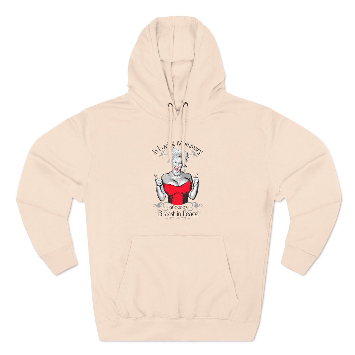(Anna Nicole Mammarial T-Shirt) In Loving Mammary - Breast In Peace - Hoodie
