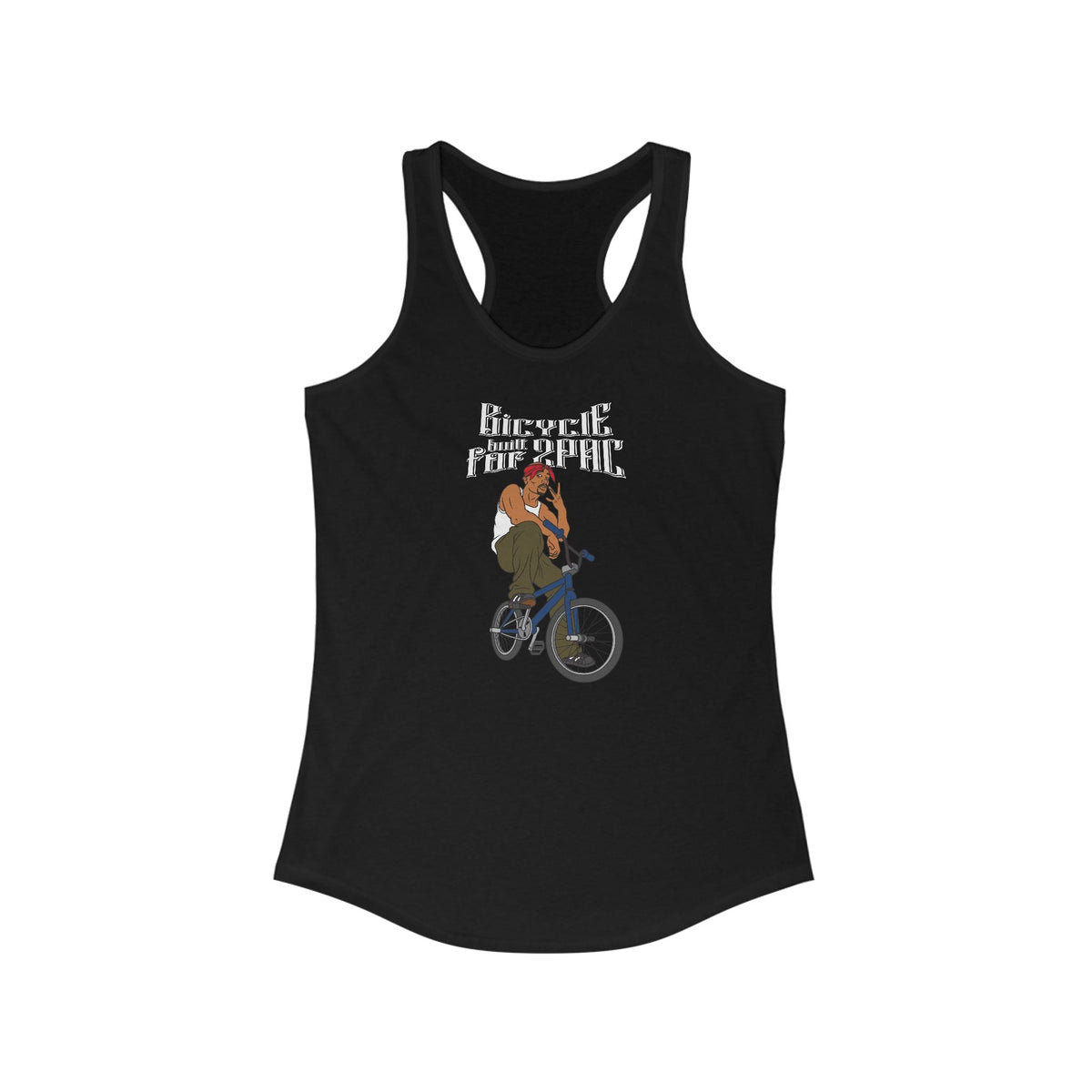Bicycle Built For 2Pac  - Women’s Racerback Tank