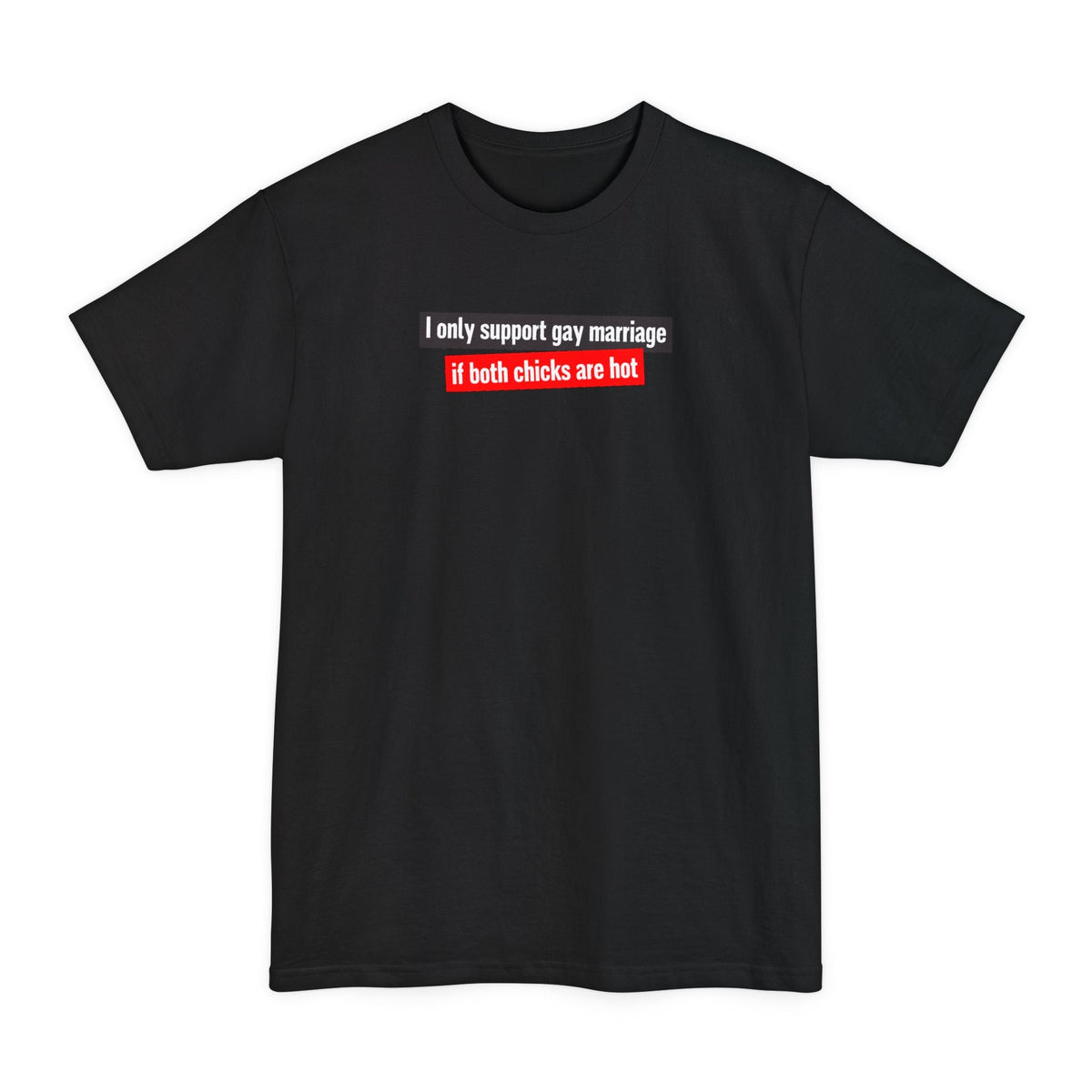 I Only Support Gay Marriage If Both Chicks Are Hot - Men's Tall T-Shirt