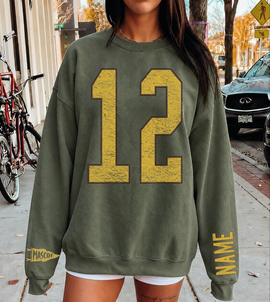 Football Senior Mom Sweatshirt and Hoodie, Customizable Football Mom Graphic, Personalized Name Tee, Senior Year Football Gift Idea
