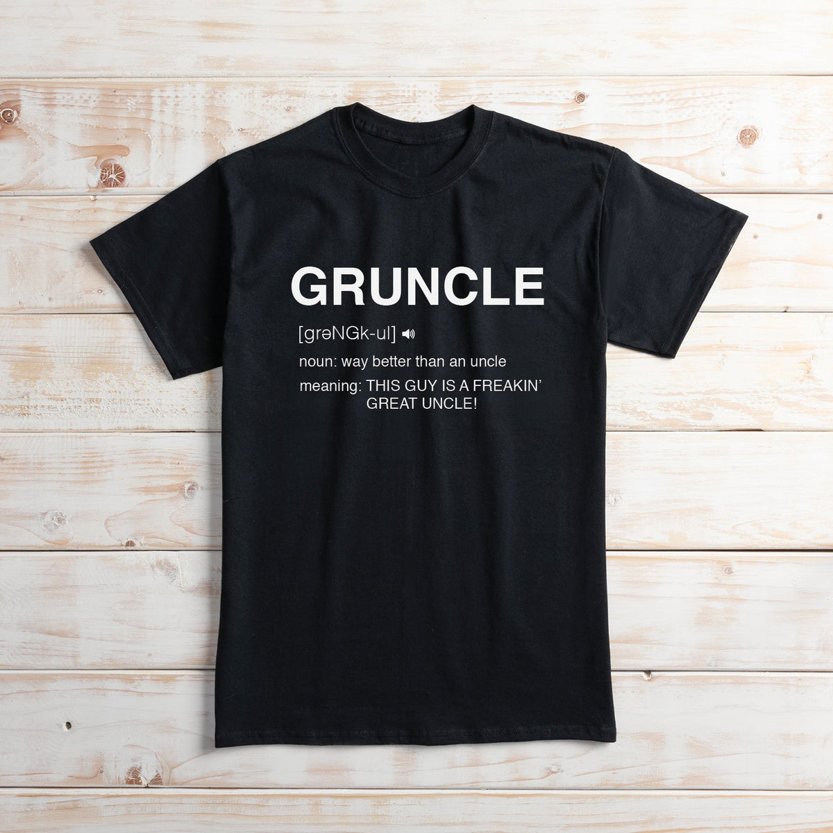 Gruncle Black Adult T-Shirt