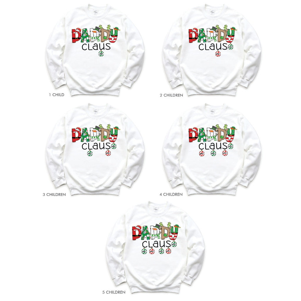 Daddy Claus Adult White Sweatshirt -3 Children