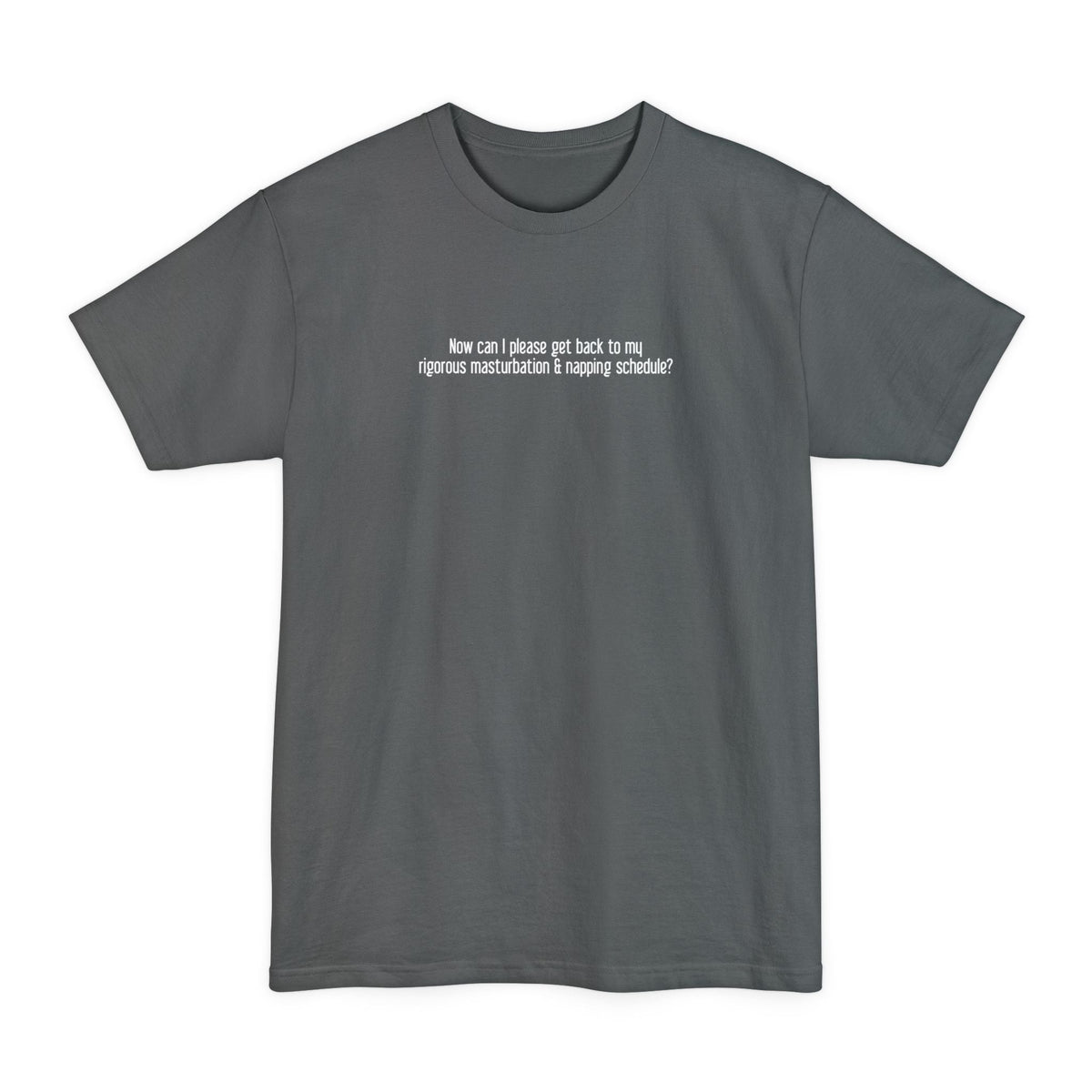 Now Can I Please Get Back To My Rigorous Masturbation & Napping Schedule? - Men's Tall T-Shirt