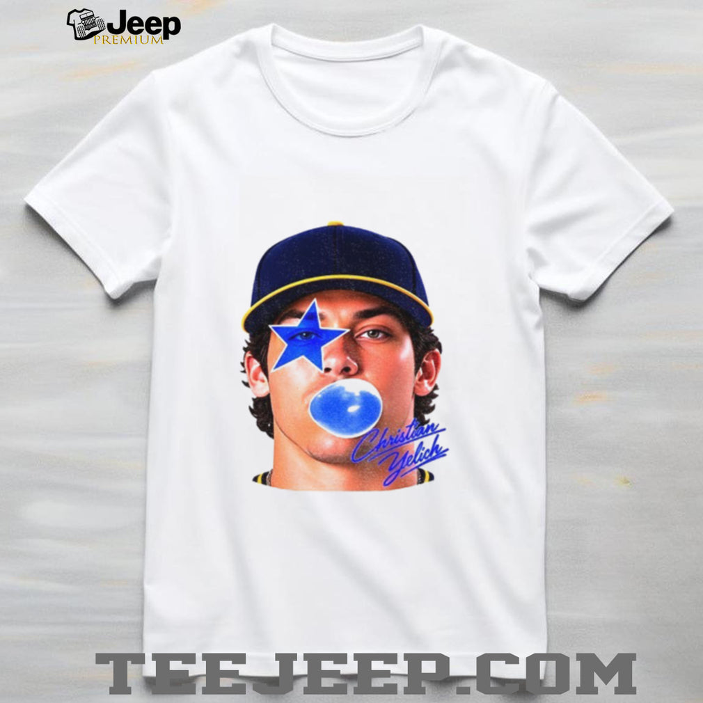 Christian Yelich Allstar Bubble MLB baseball player shirt