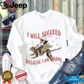 Cowgirl Riding Tiger Flying Wings Success Quote Shirt