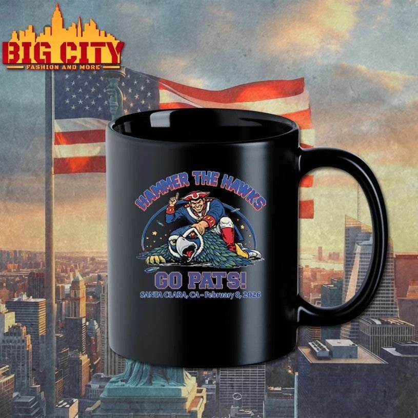 Hammer The Hawks Go Pats Santa Clara CA February 8 2026 T-Shirt