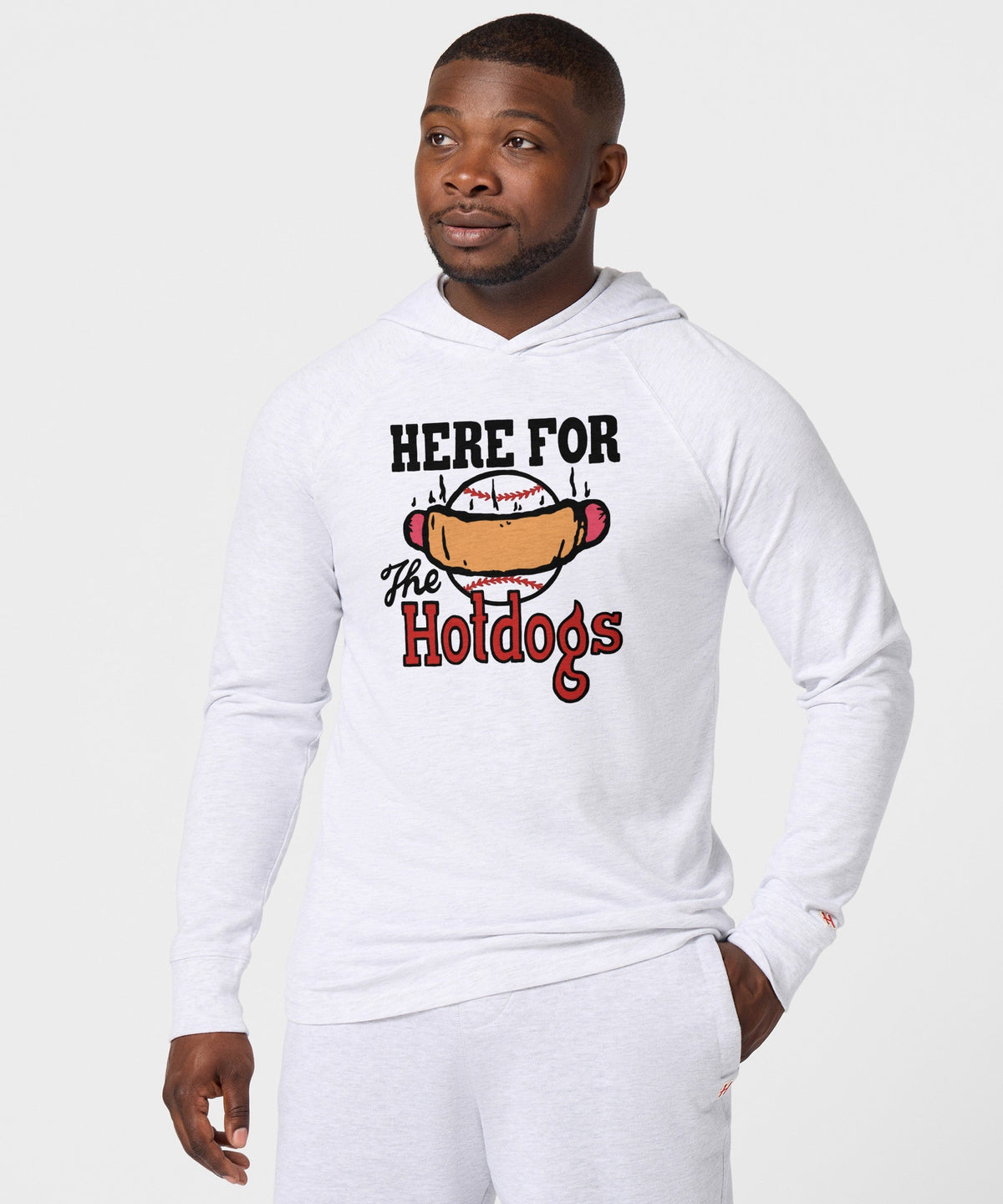 Here For The Hotdogs Lightweight Hoodie