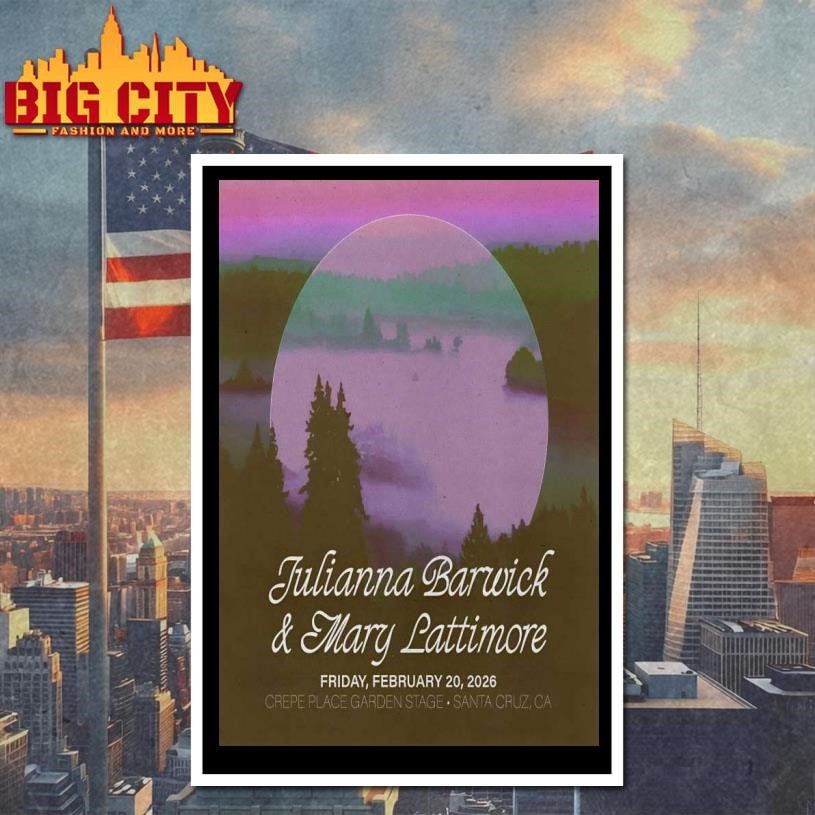 Julianna Barwick With Mary Lattimore Santa Cruz CA On Feb 20 2026 Tour Poster Shirt