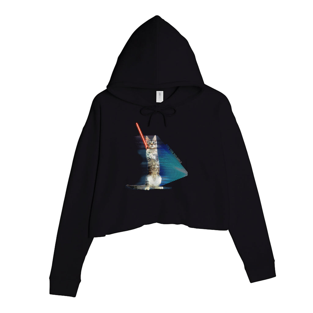 Women's | Hologram Battle Cat | Crop Hoodie