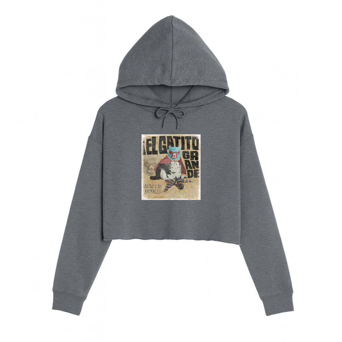 Women's | El Gatito Grande | Crop Hoodie
