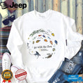 Marine Animals Go With The Flow Sea Turtle Fish shirt