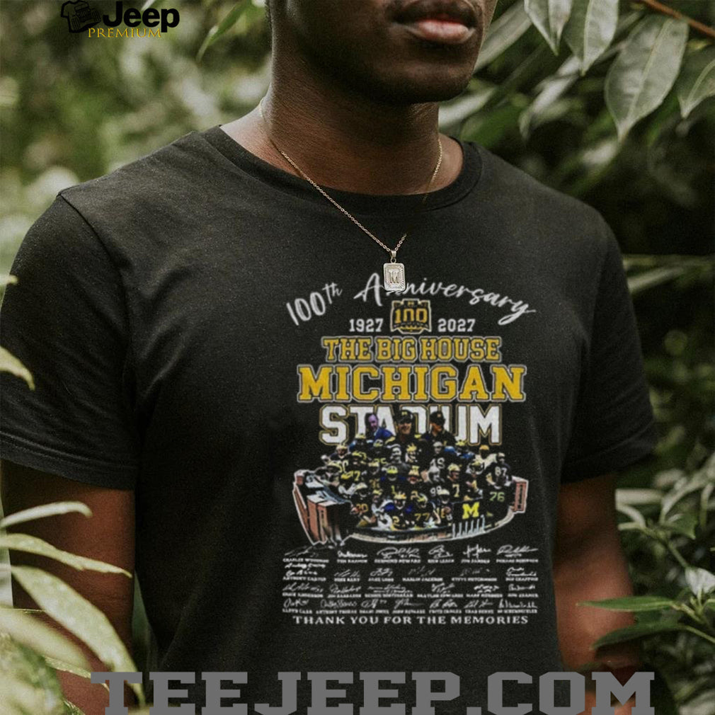 Michigan Stadium Football Memorabilia 100Th Anniversary The Big House Shirt
