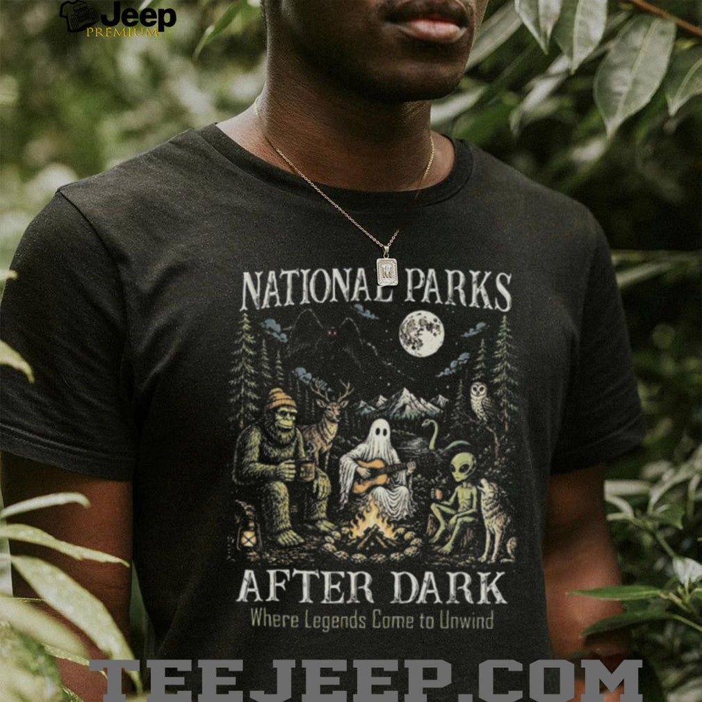 National Parks Bigfoot Ghost Alien Camping Nature Shirt