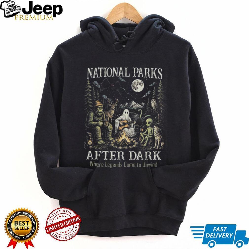 National Parks Bigfoot Ghost Alien Camping Nature Shirt