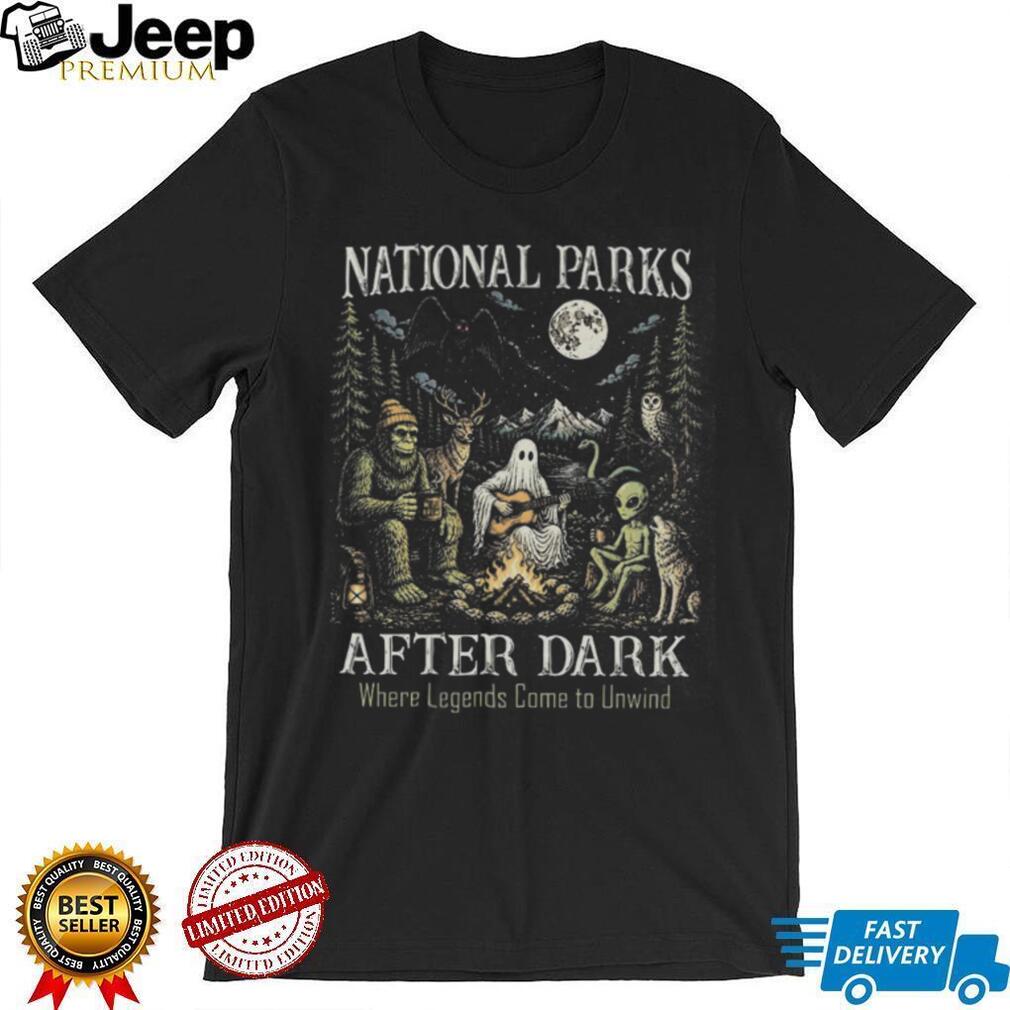National Parks Bigfoot Ghost Alien Camping Nature Shirt