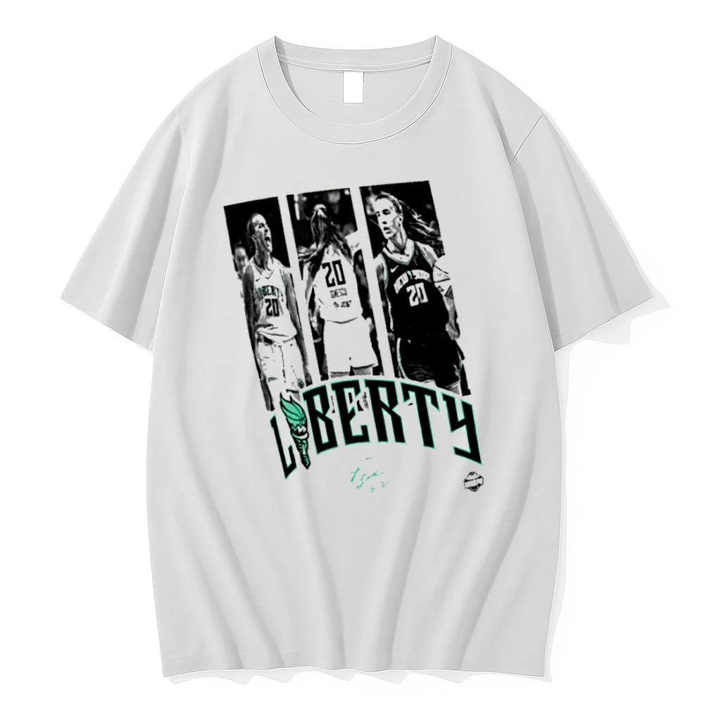 Officials Sabrina Ionescu New York Liberty Team Player Hustle Signature T Shirt Sweater