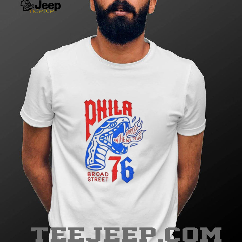 Philadelphia 76ers Broad Street Phila In The Process We Trust serpent shirt