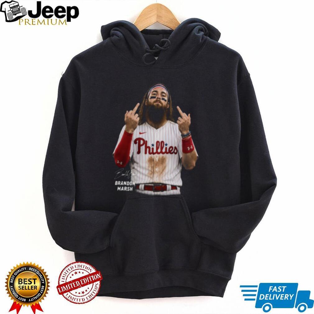 Philadelphia Phillies Brandon Marsh Middle Fingers Baseball Shirt