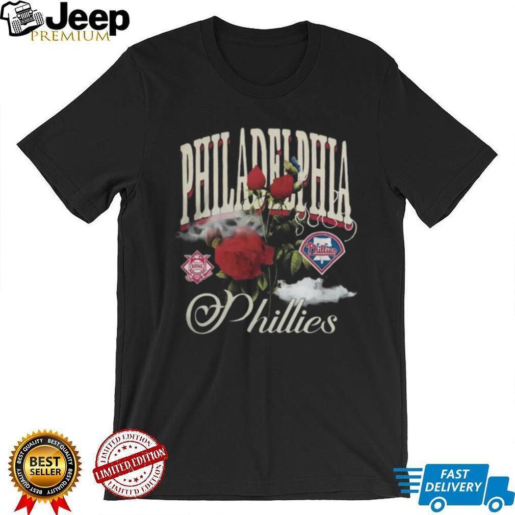 Philadelphia Phillies Mitchell & Ness Black Cooperstown Floral T Shirt