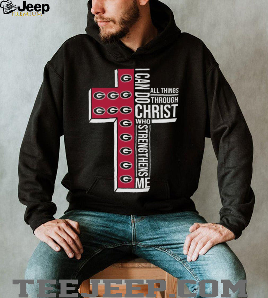 Georgia Bulldogs Cross I Can Do All Things Through Christ Shirt