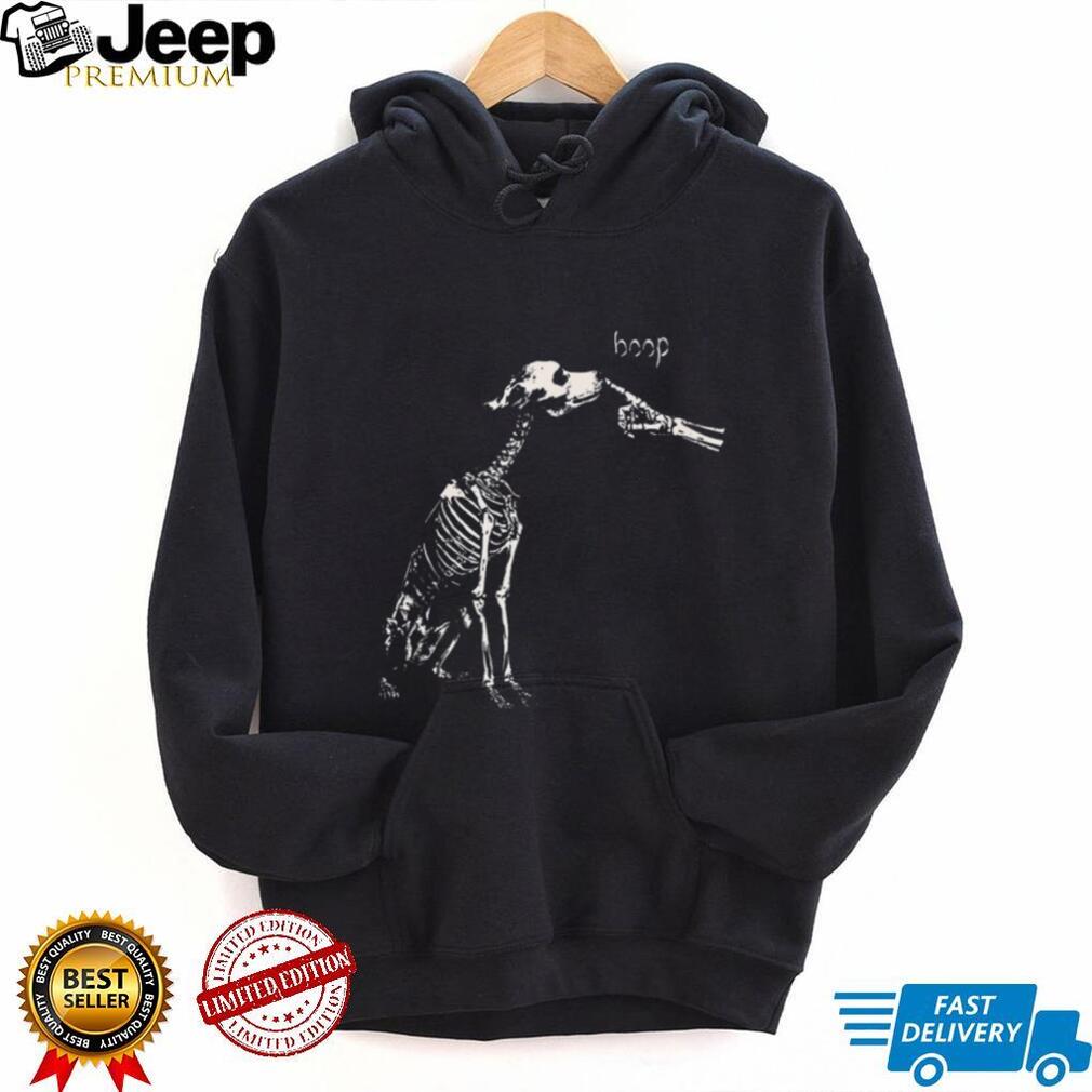 Skeleton Dog Nose Boop Funny Halloween Costume Shirt