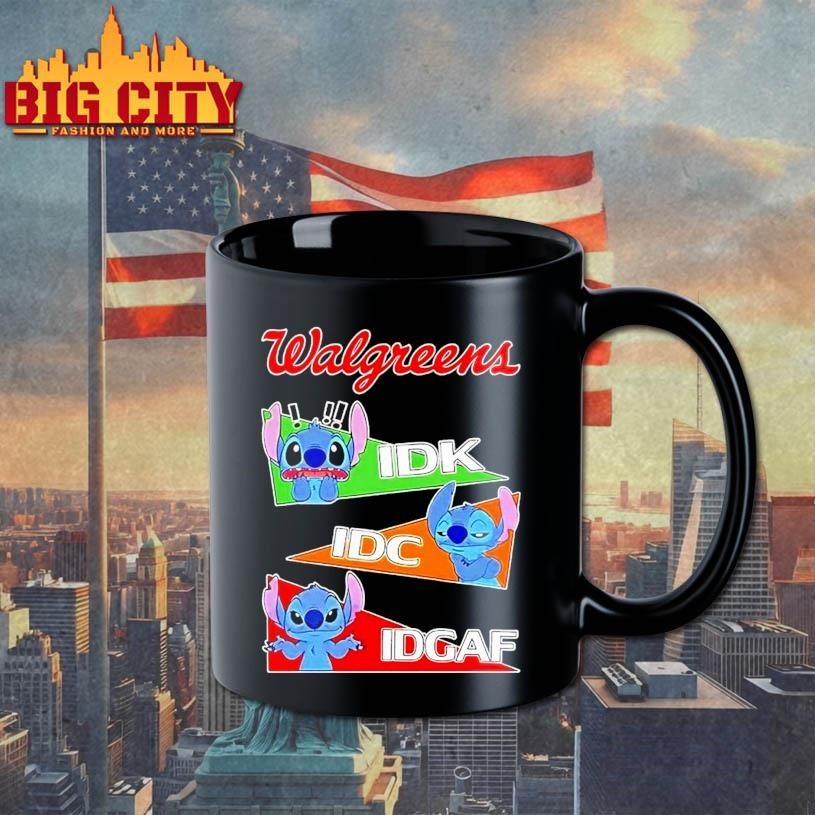 Stitch X Walgreens Mood Idk I Dont Care Idc I Dont Care Idgaf Shirt