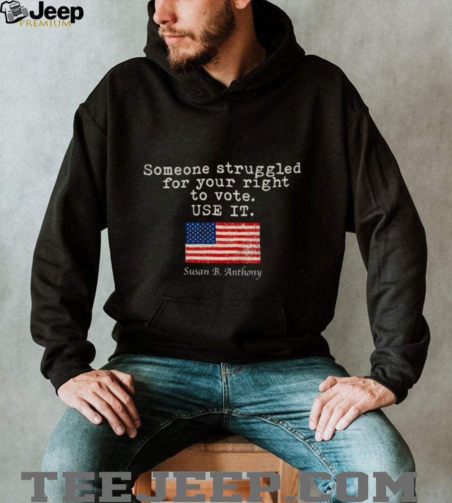 Susan B Anthony Right To Vote American Flag Shirt