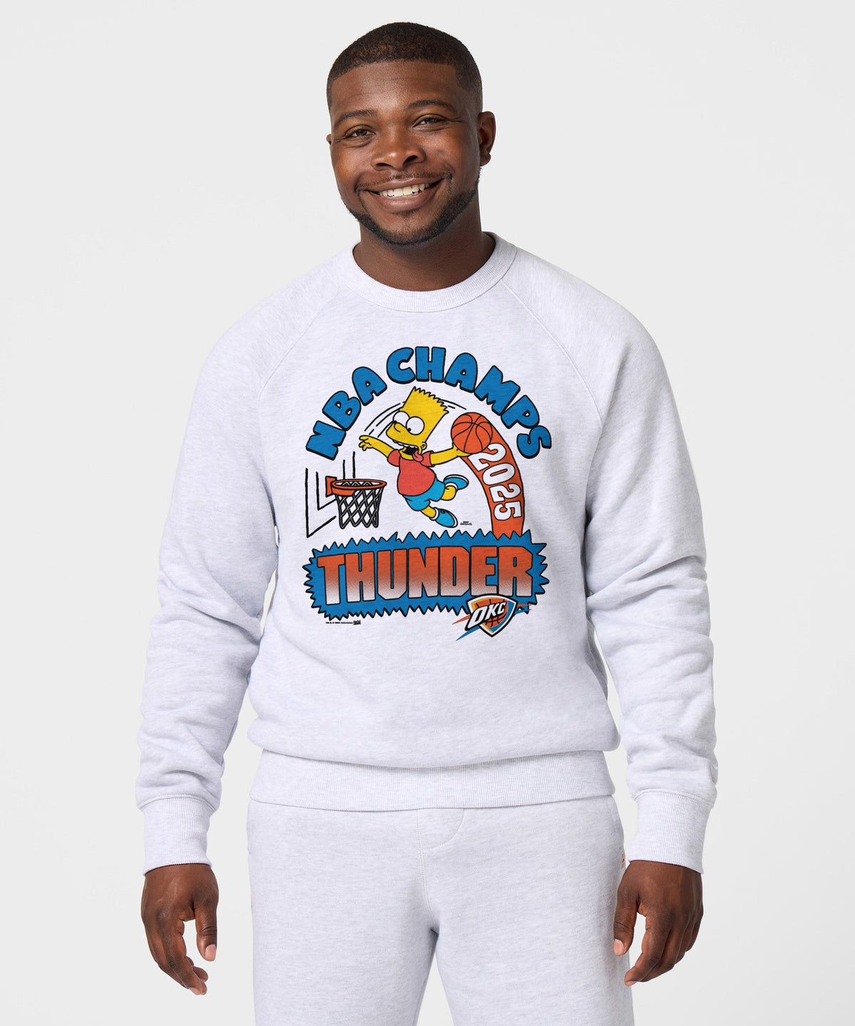 The Simpsons Bart x Thunder 2025 NBA Champs Crewneck