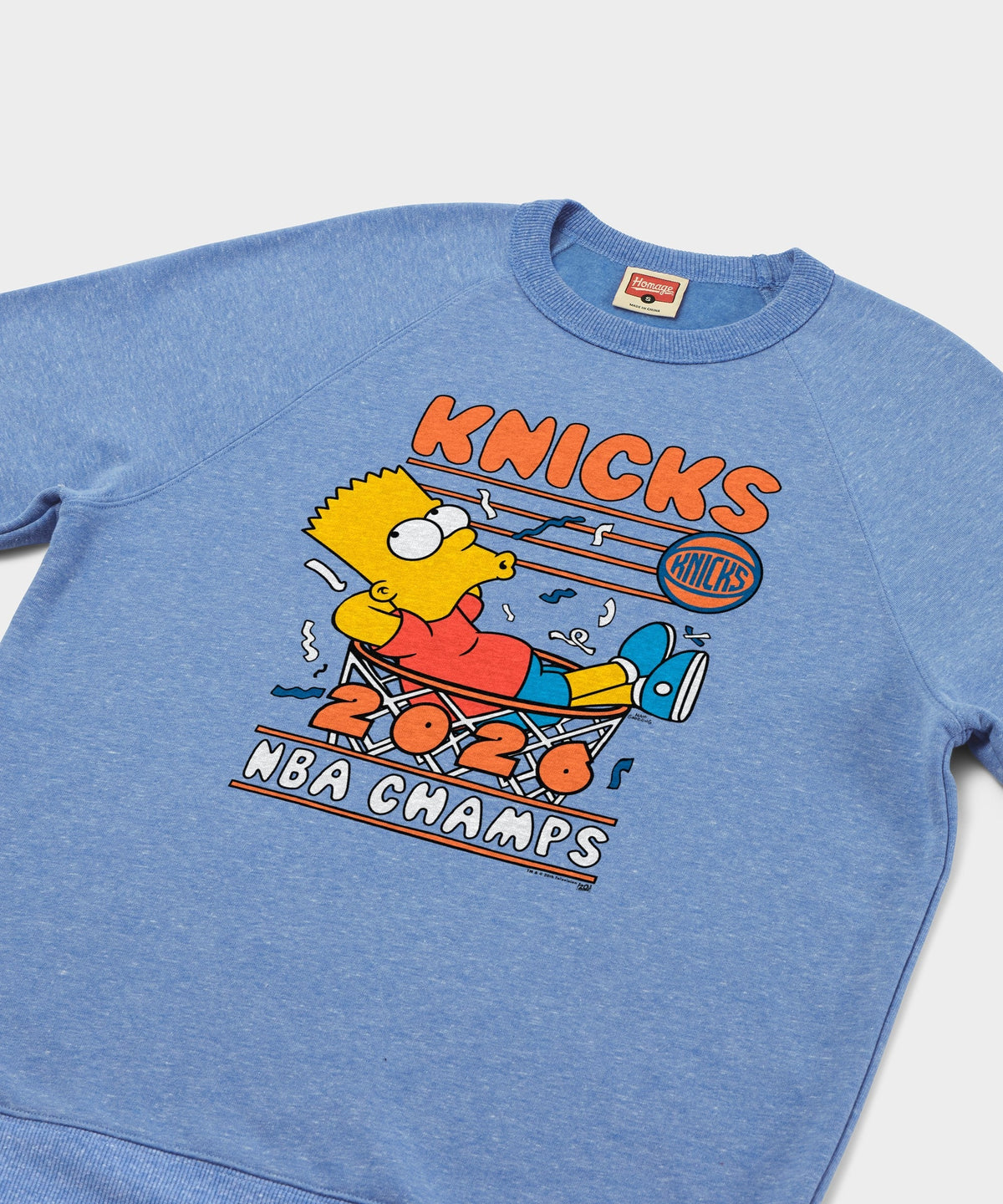 The Simpsons Bart x Knicks 2026 NBA Champs Crewneck