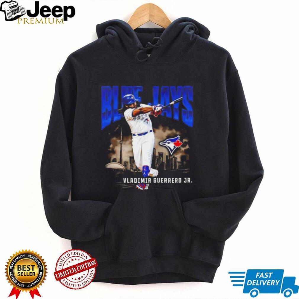 Toronto Blue Jays Vladimir Guerrero Jr. Nowbestshirt Slugger Swing Skyline T Shirt