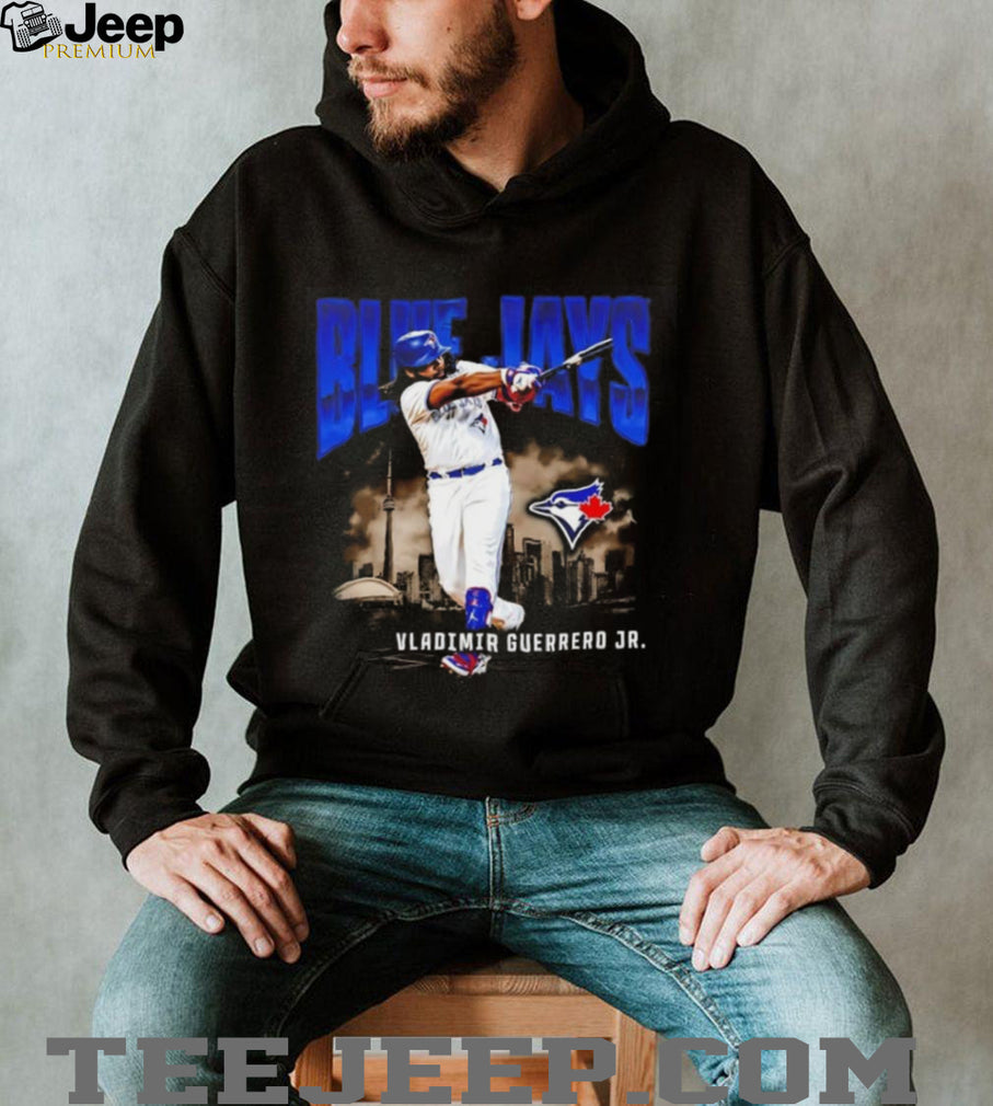 Toronto Blue Jays Vladimir Guerrero Jr. Nowbestshirt Slugger Swing Skyline T Shirt