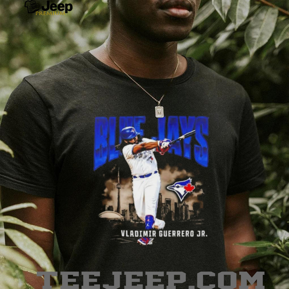 Toronto Blue Jays Vladimir Guerrero Jr. Nowbestshirt Slugger Swing Skyline T Shirt