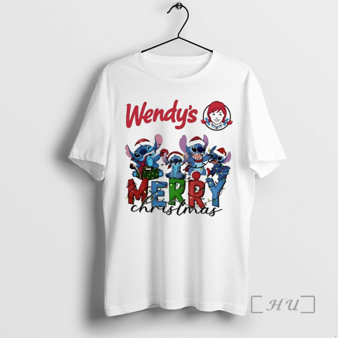 Trending Stitch Merry Christmas Light 2025 X Wendys T-Shirts, Hoodie, Sweatshirt | InkPodShop.com