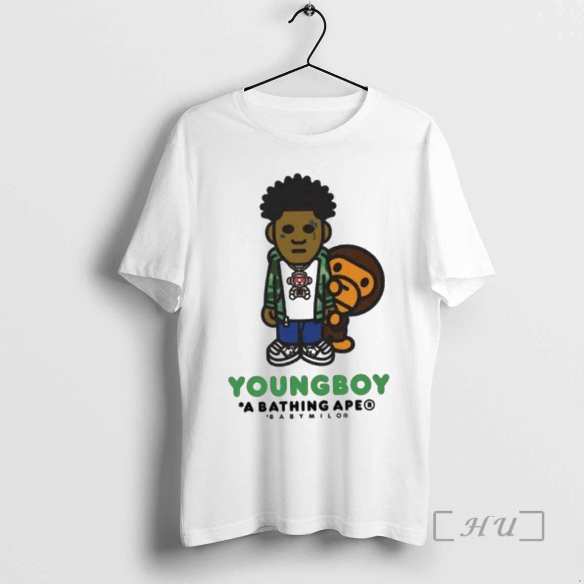 Trending Youngboy Never Broke Again X A Bathing Ape Bape Milo Premium T Shirts Sweater Hoodie, Sweatshirt | InkPodShop.com