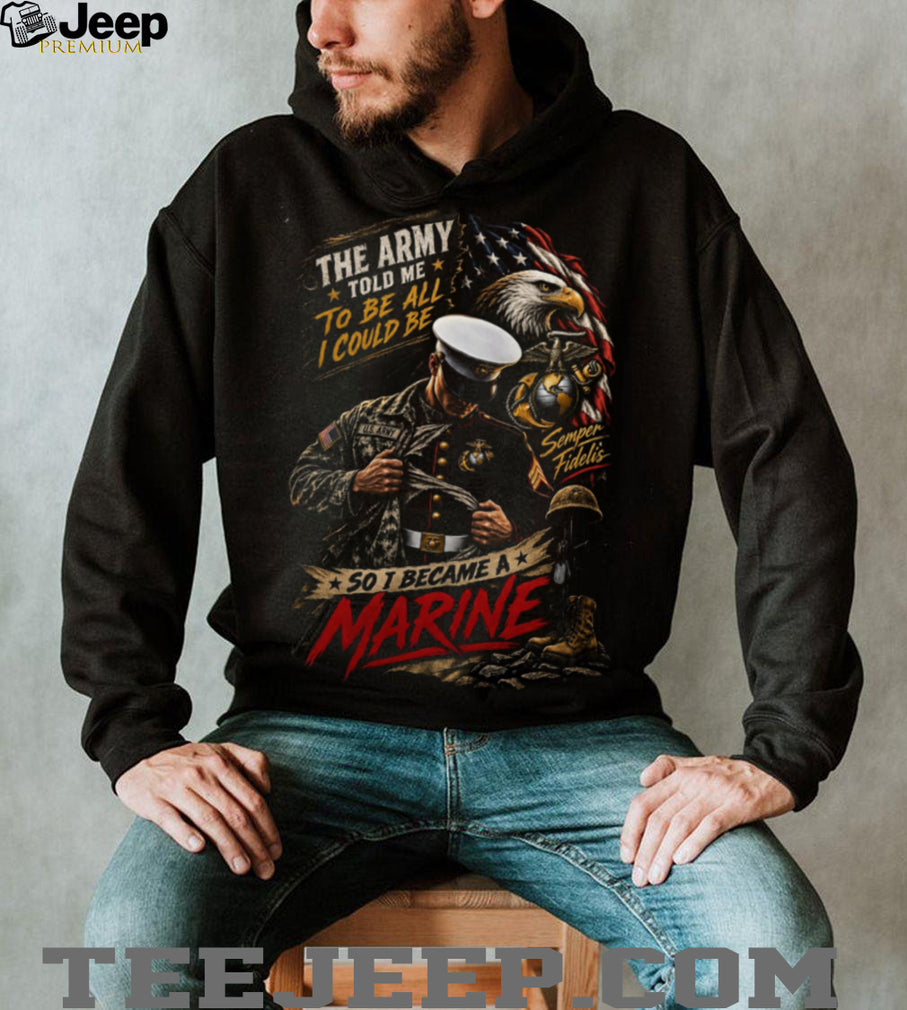 US Army Marine Semper Fidelis American Flag Veteran Shirt