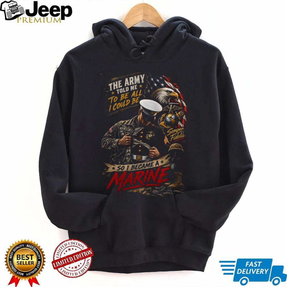 US Army Marine Semper Fidelis American Flag Veteran Shirt