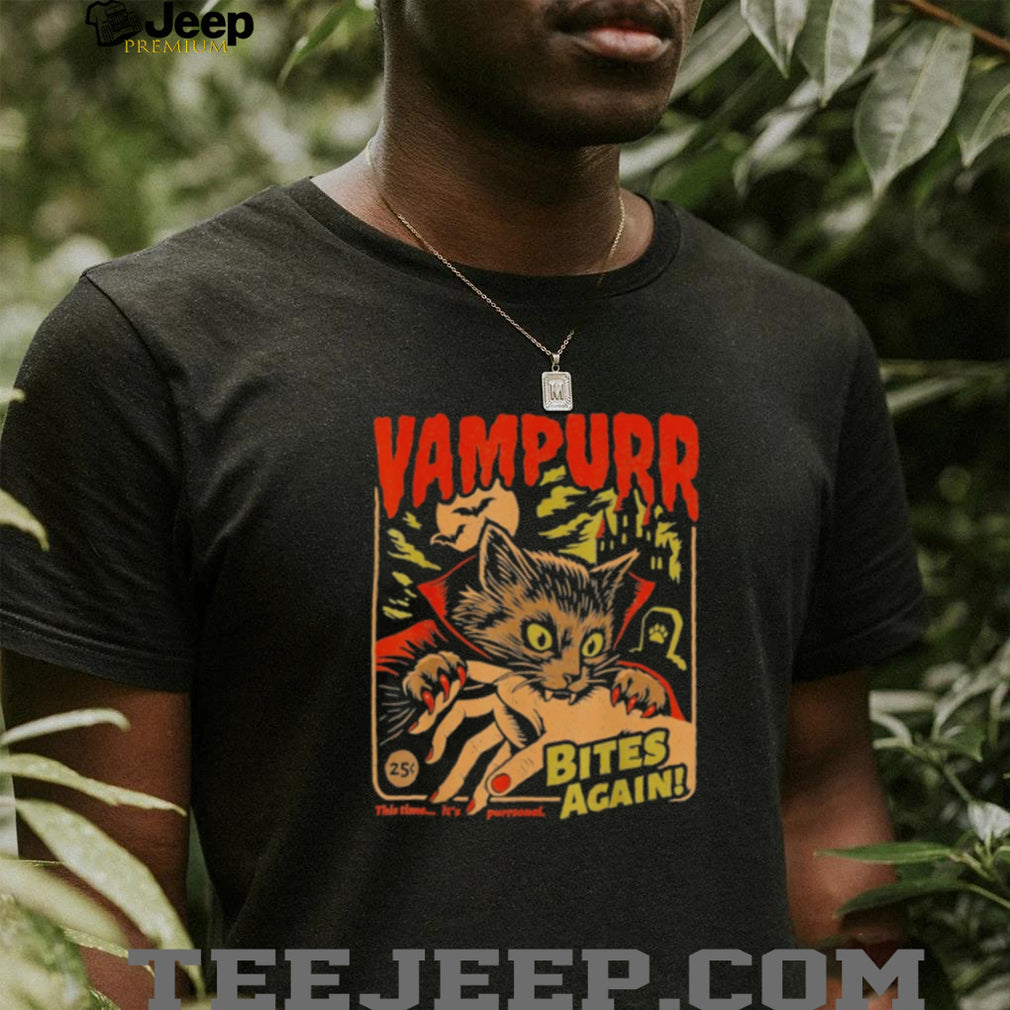 Vampurr Bites Again Vampire Cat Halloween shirt