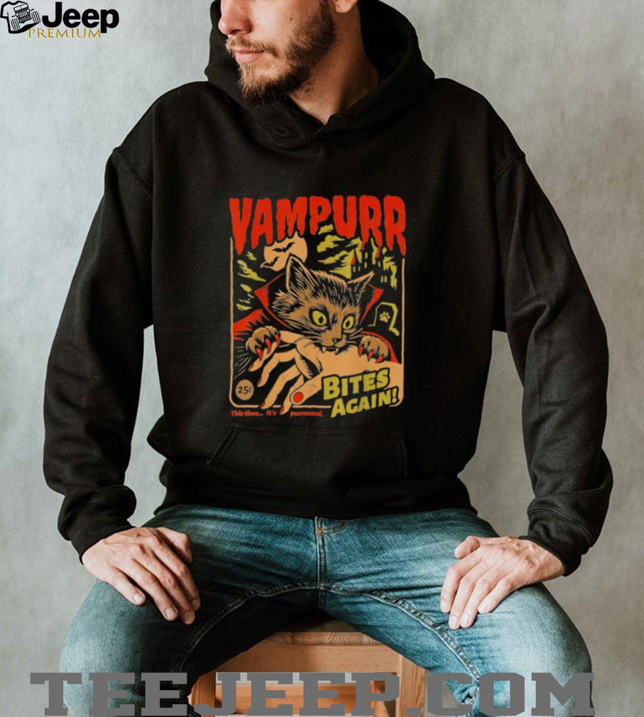 Vampurr Bites Again Vampire Cat Halloween shirt