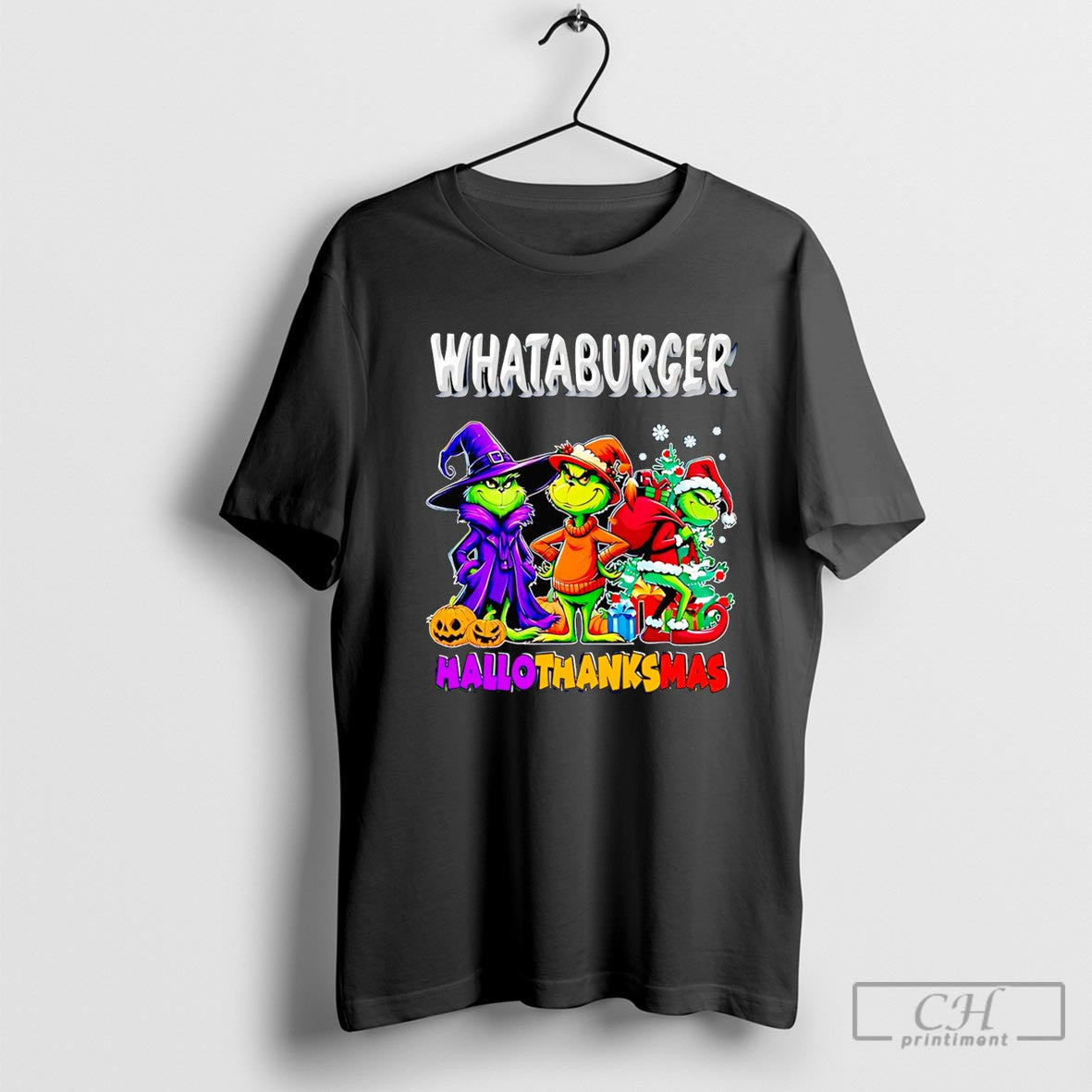 Whataburger Hallothanksmas Grinch Shirt Sweater Hoodie, Sweatshirt | InkPodShop.com