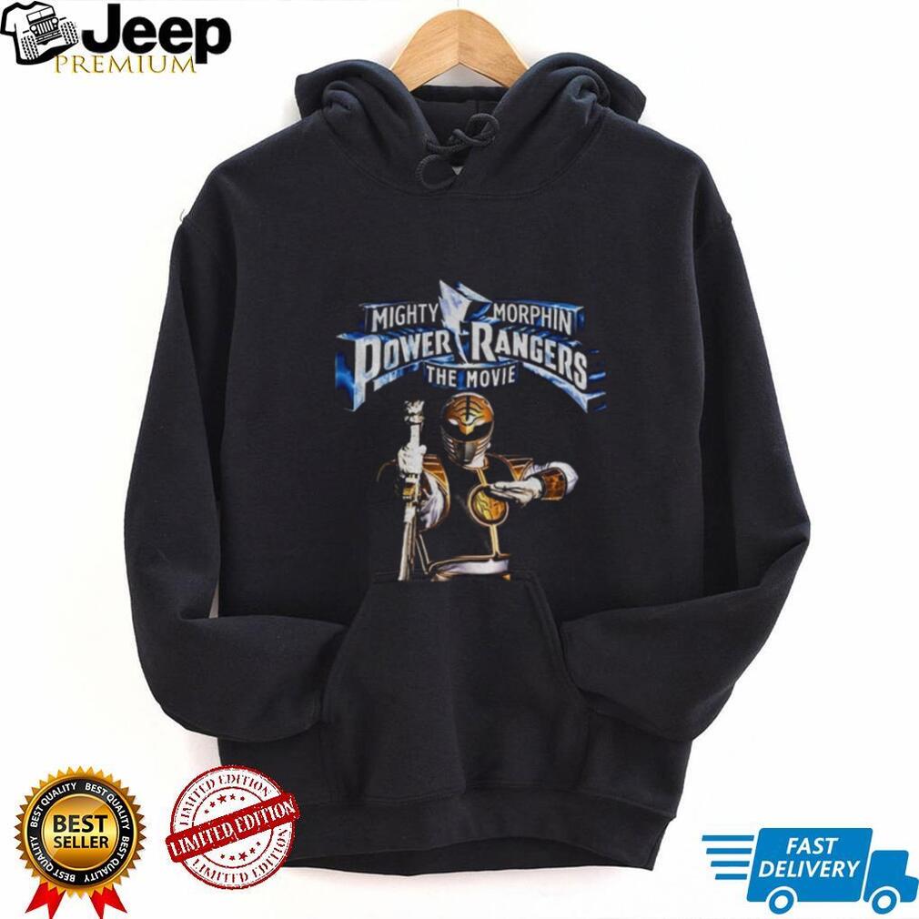 White Power Ranger Mighty Morphin Power Rangers the Movie character logo shirt