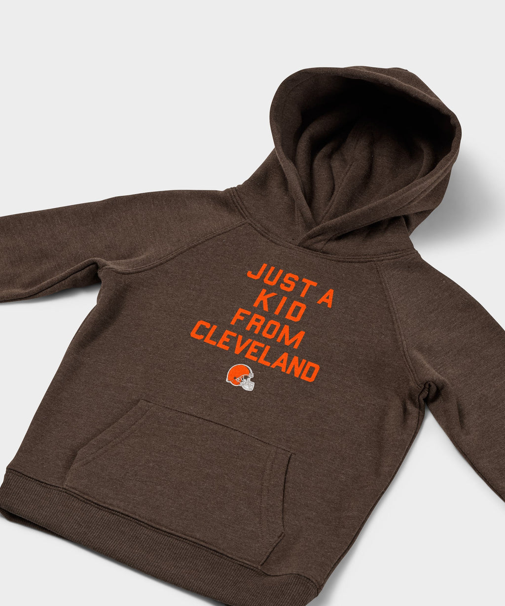 Youth Cleveland Browns Just A Kid From Cleveland Hoodie